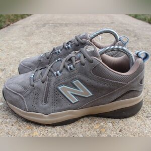Women's New Balance 608v5 Training Sneakers Grey/Brown Sz 8.5 Wide